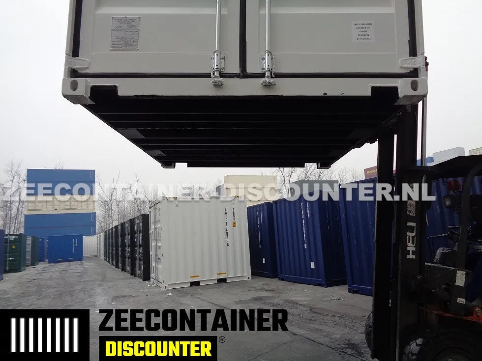 10ft High-Cube Zeecontainer – RAL 9010 Zuiver wit – Nieuw (CSC) Zeecontainer Discounter