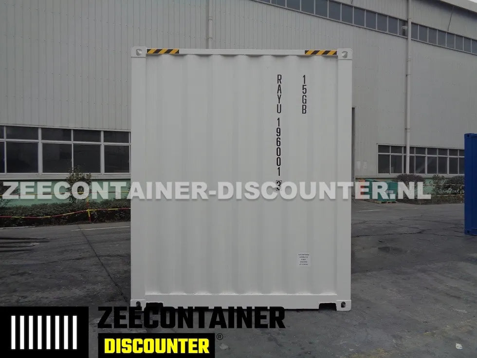 10ft High-Cube Zeecontainer – RAL 9010 Zuiver wit – Nieuw (CSC) Zeecontainer Discounter