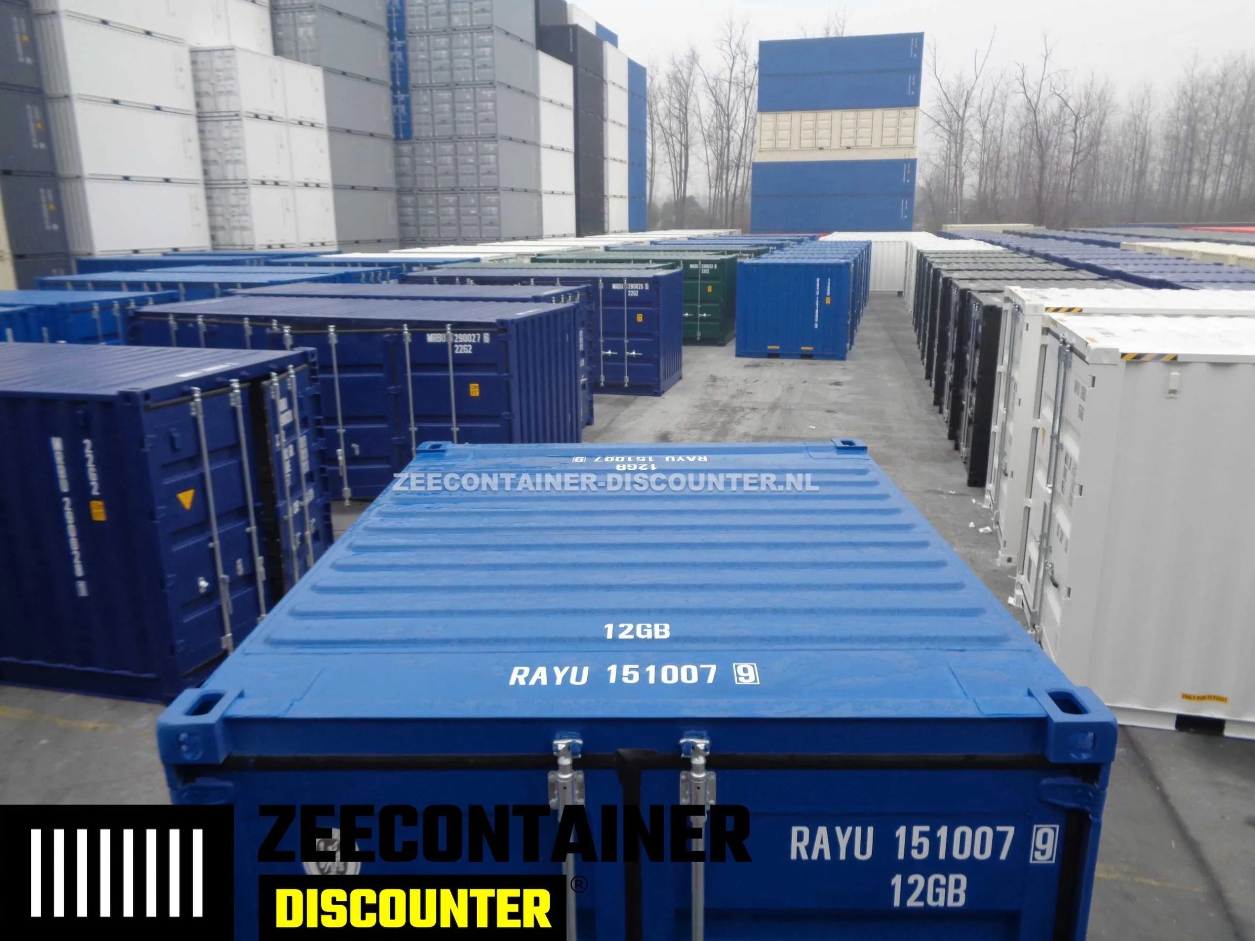 10ft Zeecontainer (Dry Van) – RAL 5010 Blauw – Nieuw (CSC) Zeecontainer Discounter
