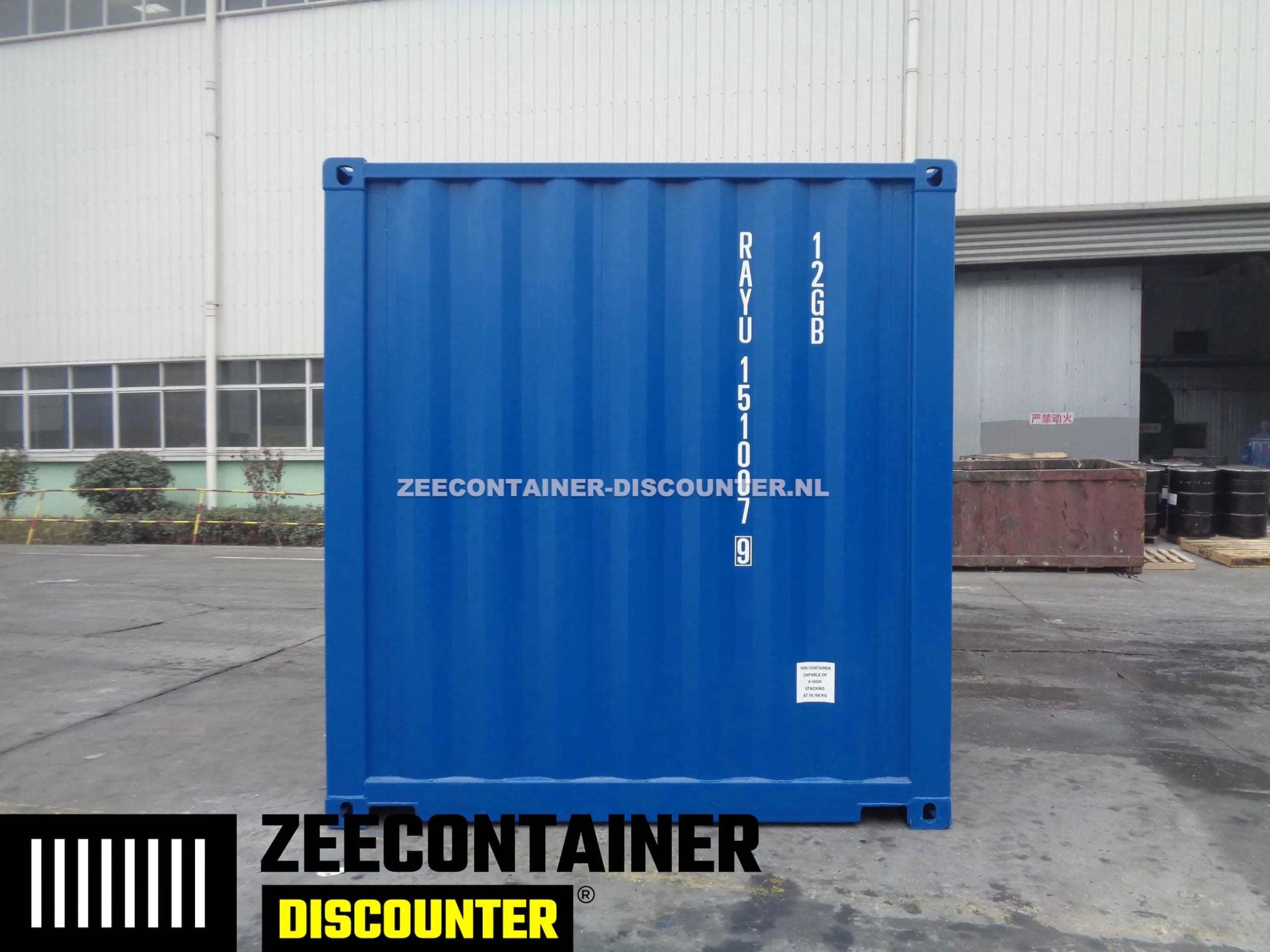 10ft Zeecontainer (Dry Van) – RAL 5010 Blauw – Nieuw (CSC) Zeecontainer Discounter