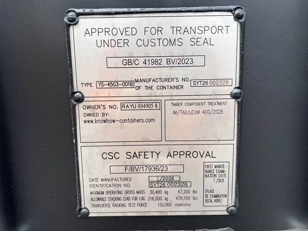 40ft High-Cube met 4 Zijdeuren – Zeecontainer RAL 9005 – Nieuw (CSC) Zeecontainer Discounter