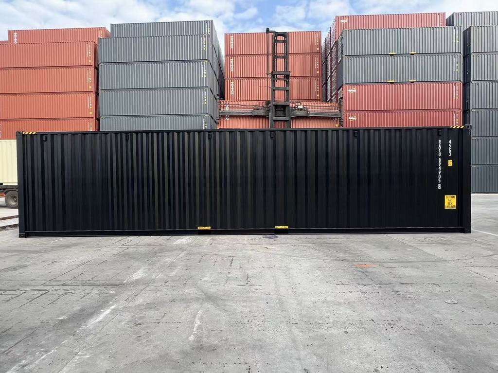 40ft High-Cube met 4 Zijdeuren – Zeecontainer RAL 9005 – Nieuw (CSC) Zeecontainer Discounter