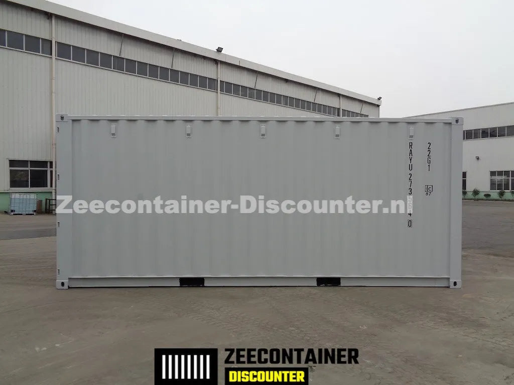 20ft Zeecontainer (Dry Van) – RAL 7035 Lichtgrijs – Nieuw Zeecontainer Discounter