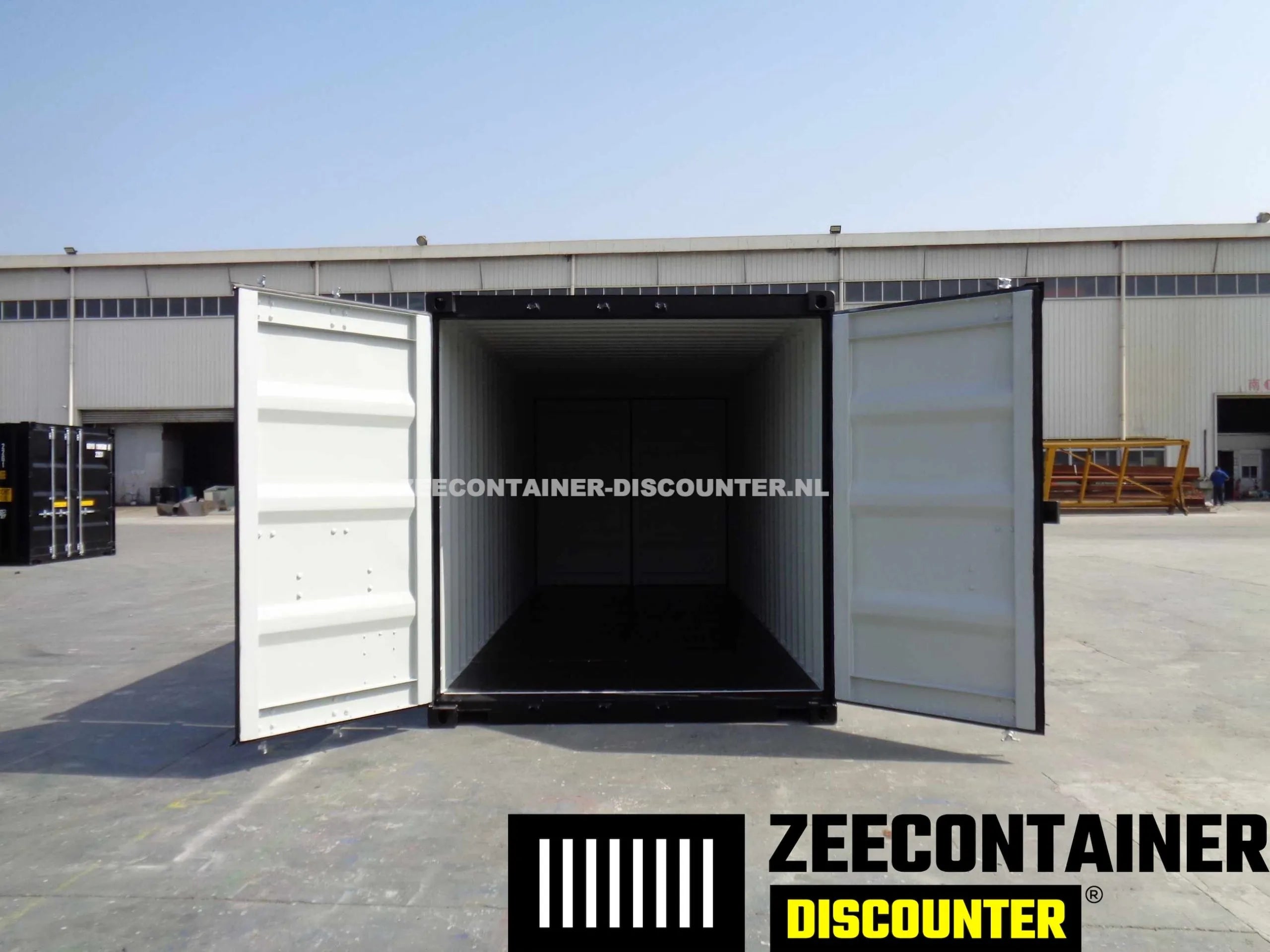 20ft Dubbeldeurs Zeecontainer – RAL 7016 Antracietgrijs – Nieuw (CSC) - Zeecontainer Discounter