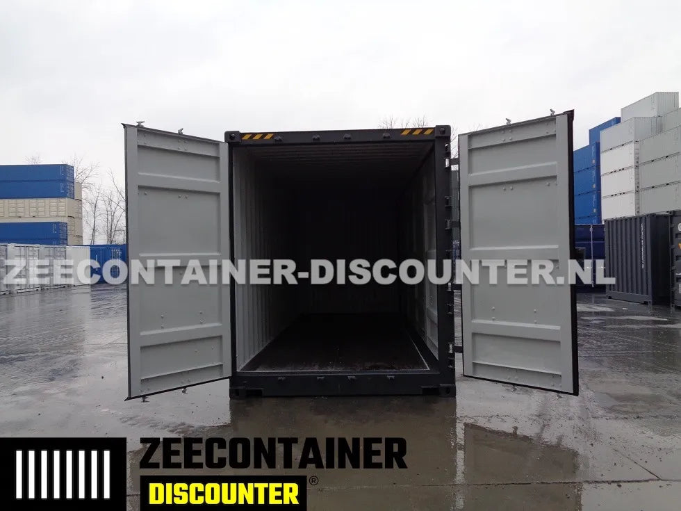 20ft High-Cube Open-Side (HC-FSA) – Zeecontainer RAL 7016 – Nieuw (CSC) Zeecontainer Discounter