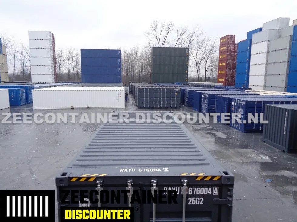 20ft High-Cube Open-Side (HC-FSA) – Zeecontainer RAL 7016 – Nieuw (CSC) Zeecontainer Discounter