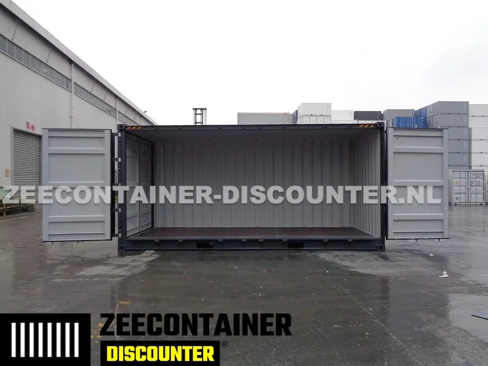 20ft High-Cube Open-Side (HC-FSA) – Zeecontainer RAL 7016 – Nieuw (CSC) Zeecontainer Discounter