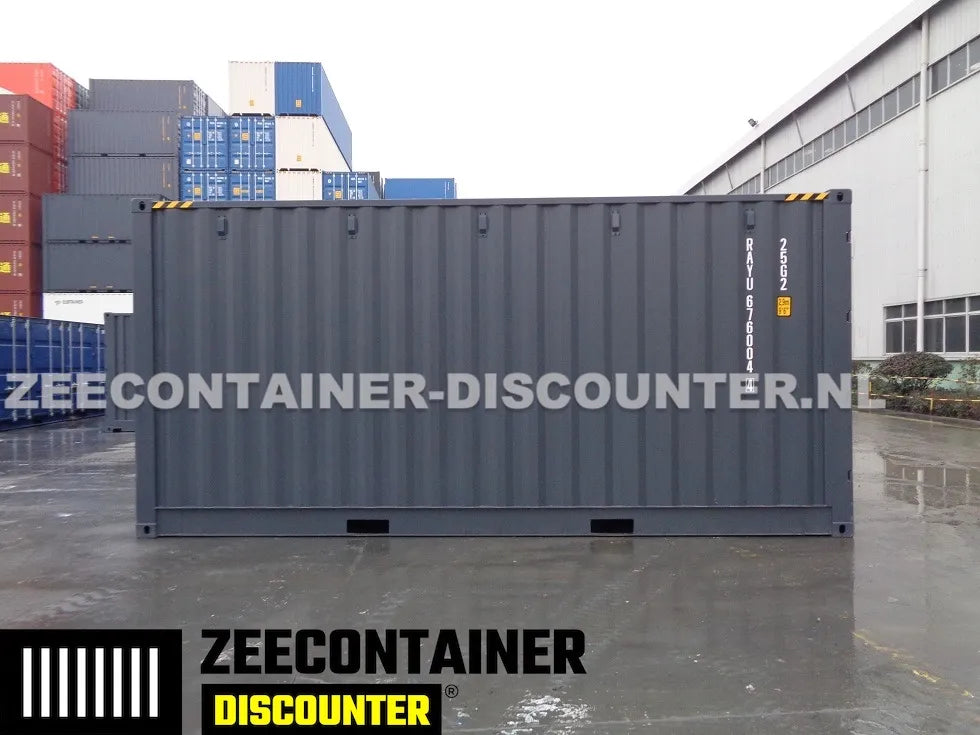 20ft High-Cube Open-Side (HC-FSA) – Zeecontainer RAL 7016 – Nieuw (CSC) Zeecontainer Discounter