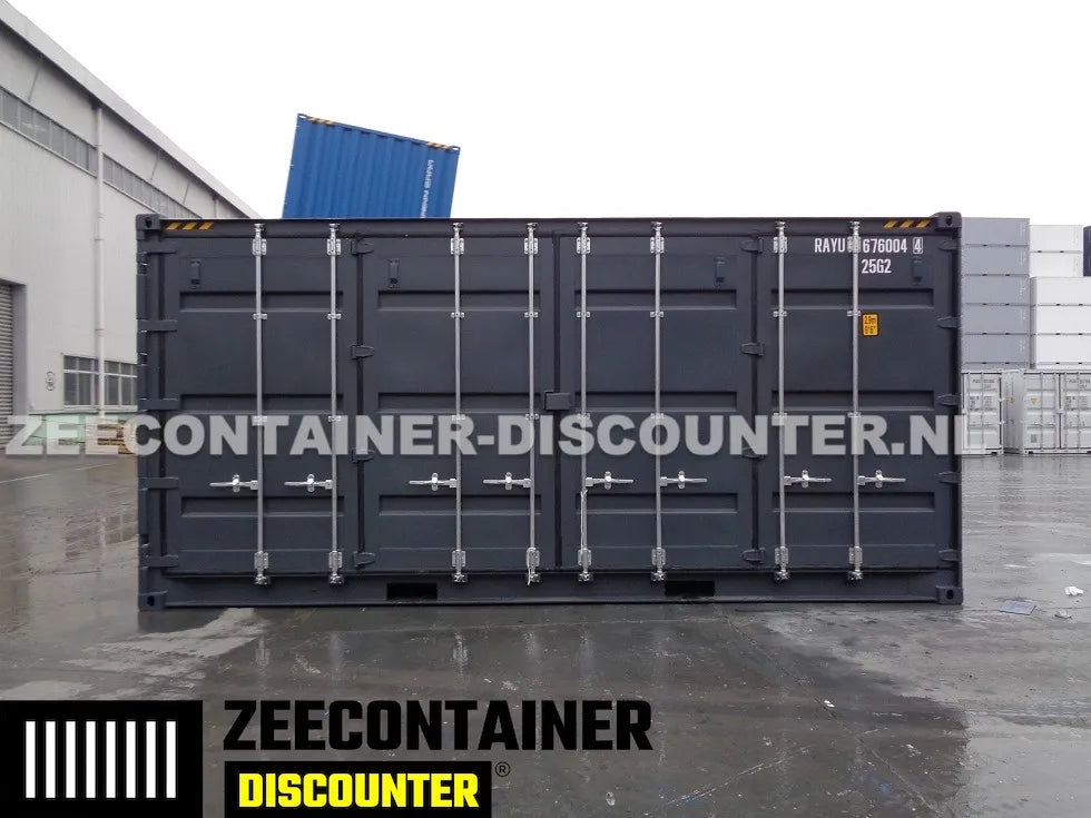 20ft High-Cube Open-Side (HC-FSA) – Zeecontainer RAL 7016 – Nieuw (CSC) Zeecontainer Discounter