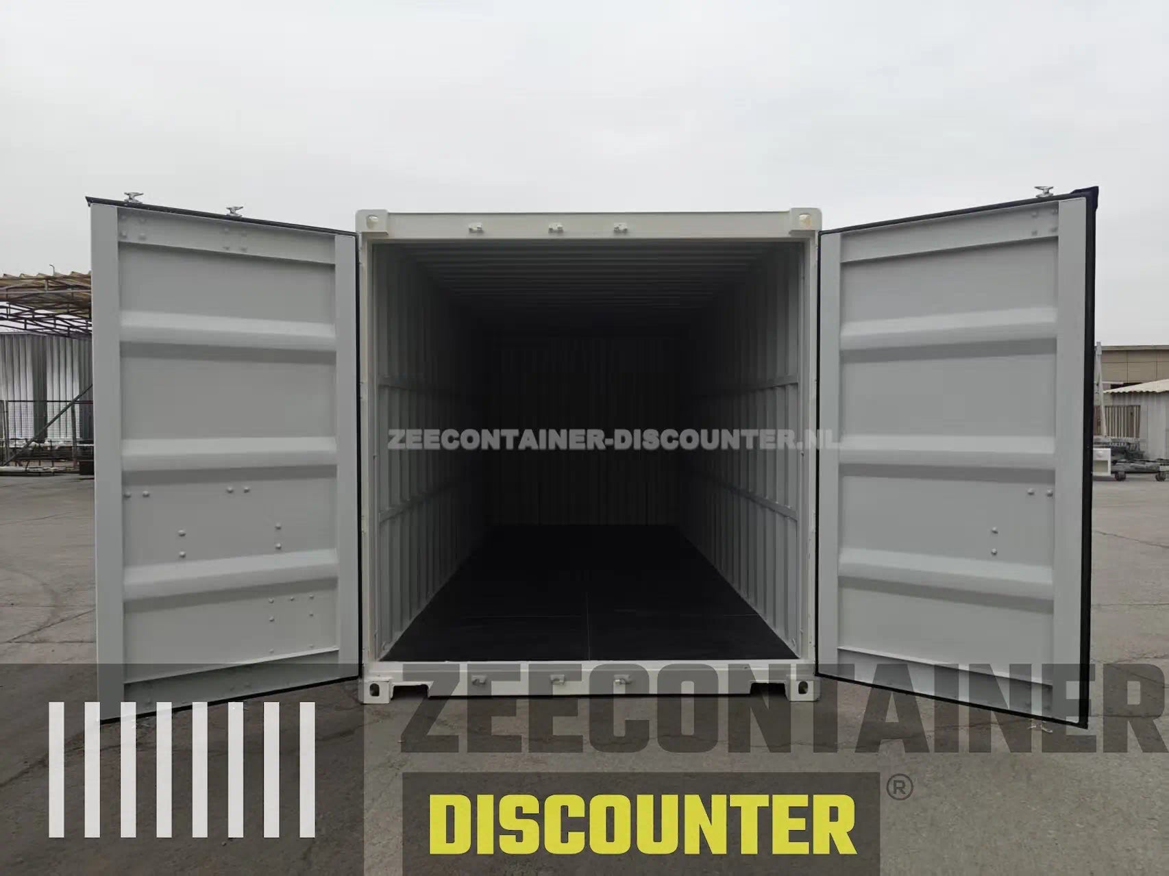 20ft Verhuiscontainer (Dry Van) – RAL 9010 Zuiver wit – Nieuw (CSC) Zeecontainer Discounter