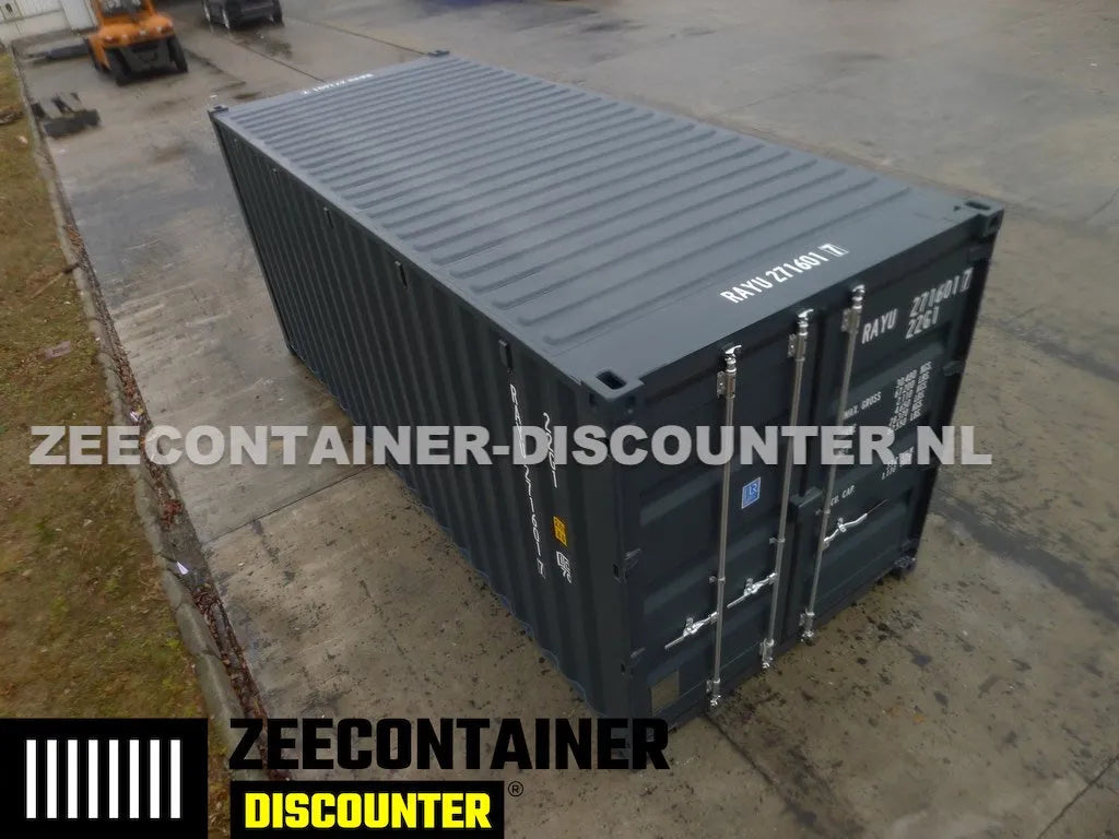 20ft Zeecontainer (Dry Van) – RAL 7016 Antracietgrijs – Nieuw Zeecontainer Discounter
