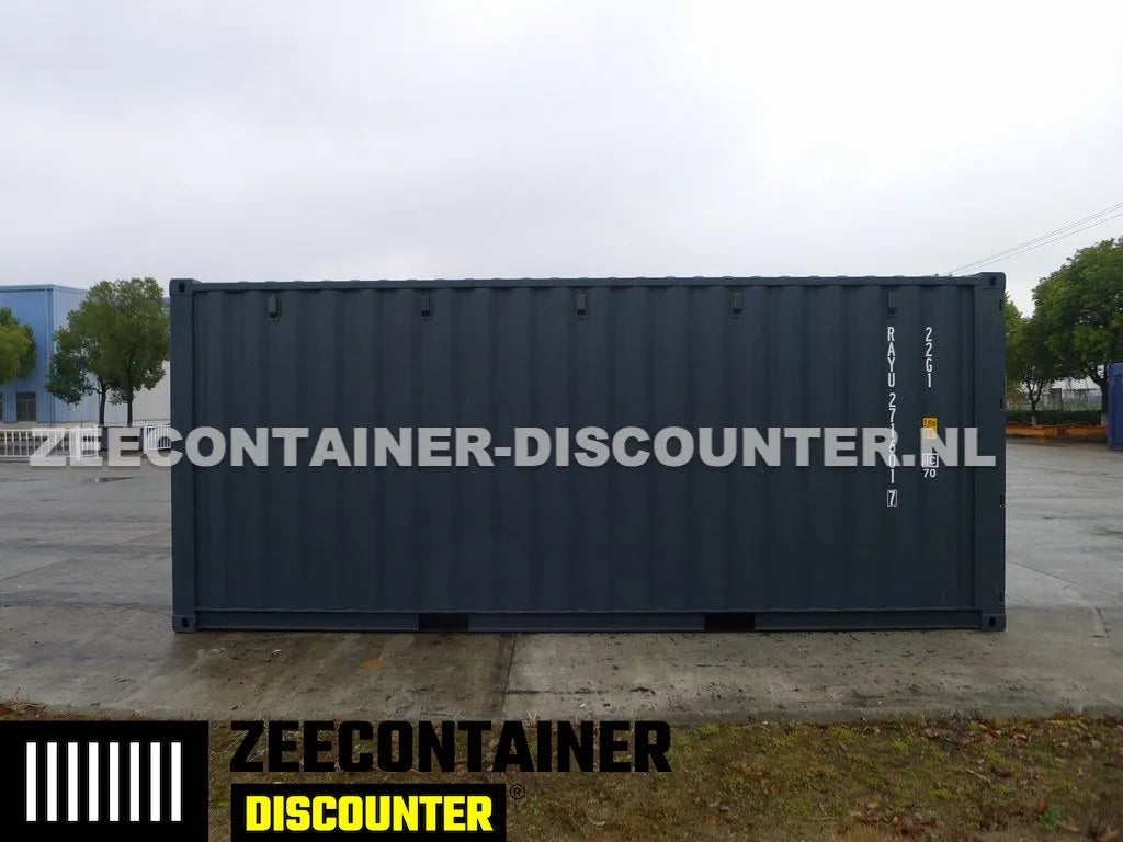 20ft Zeecontainer (Dry Van) – RAL 7016 Antracietgrijs – Nieuw Zeecontainer Discounter