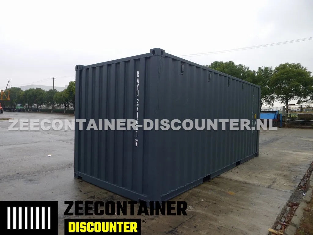 20ft Zeecontainer (Dry Van) – RAL 7016 Antracietgrijs – Nieuw Zeecontainer Discounter