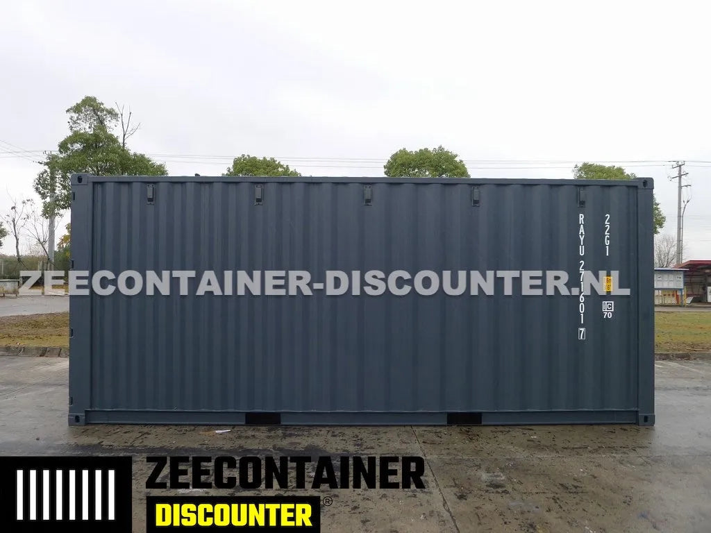 20ft Zeecontainer (Dry Van) – RAL 7016 Antracietgrijs – Nieuw Zeecontainer Discounter
