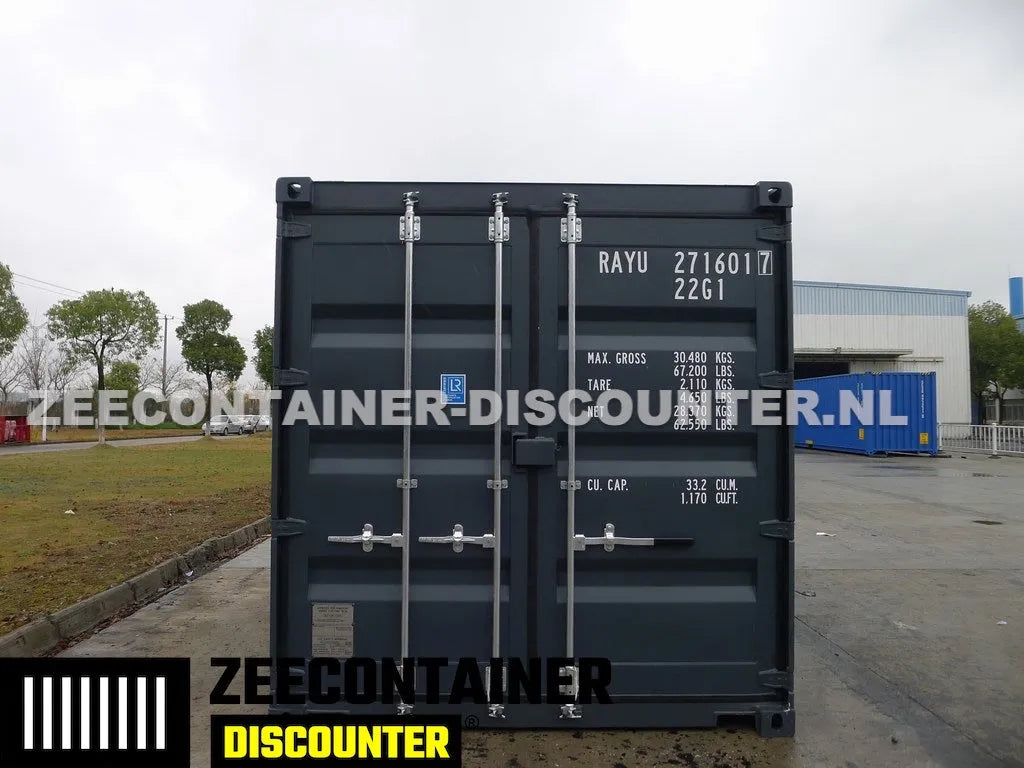 20ft Zeecontainer (Dry Van) – RAL 7016 Antracietgrijs – Nieuw Zeecontainer Discounter