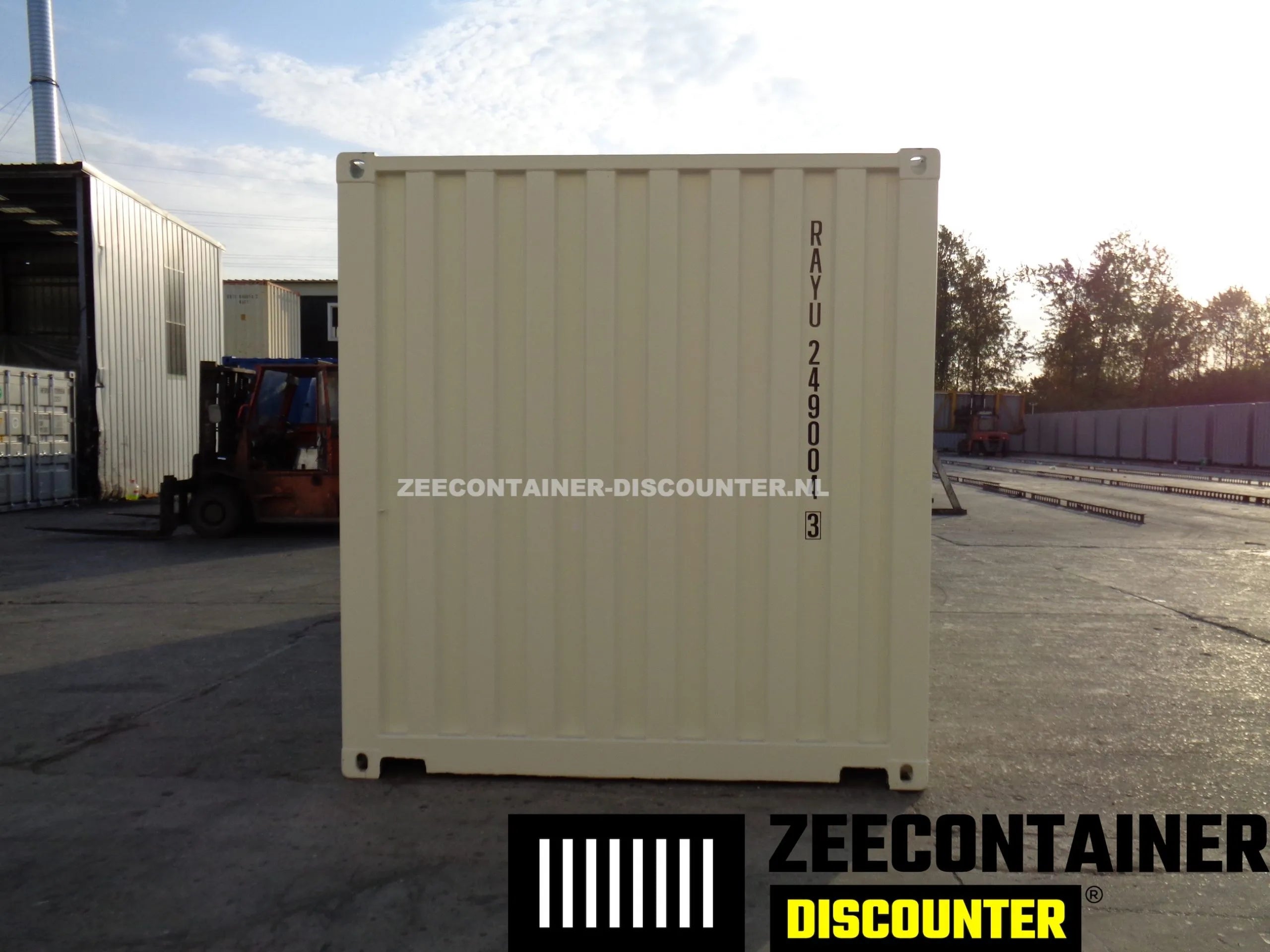 20ft Zeecontainer met 4 Zijdeuren – RAL 9010 Zwart – Nieuw (CSC) - Zeecontainer Discounter