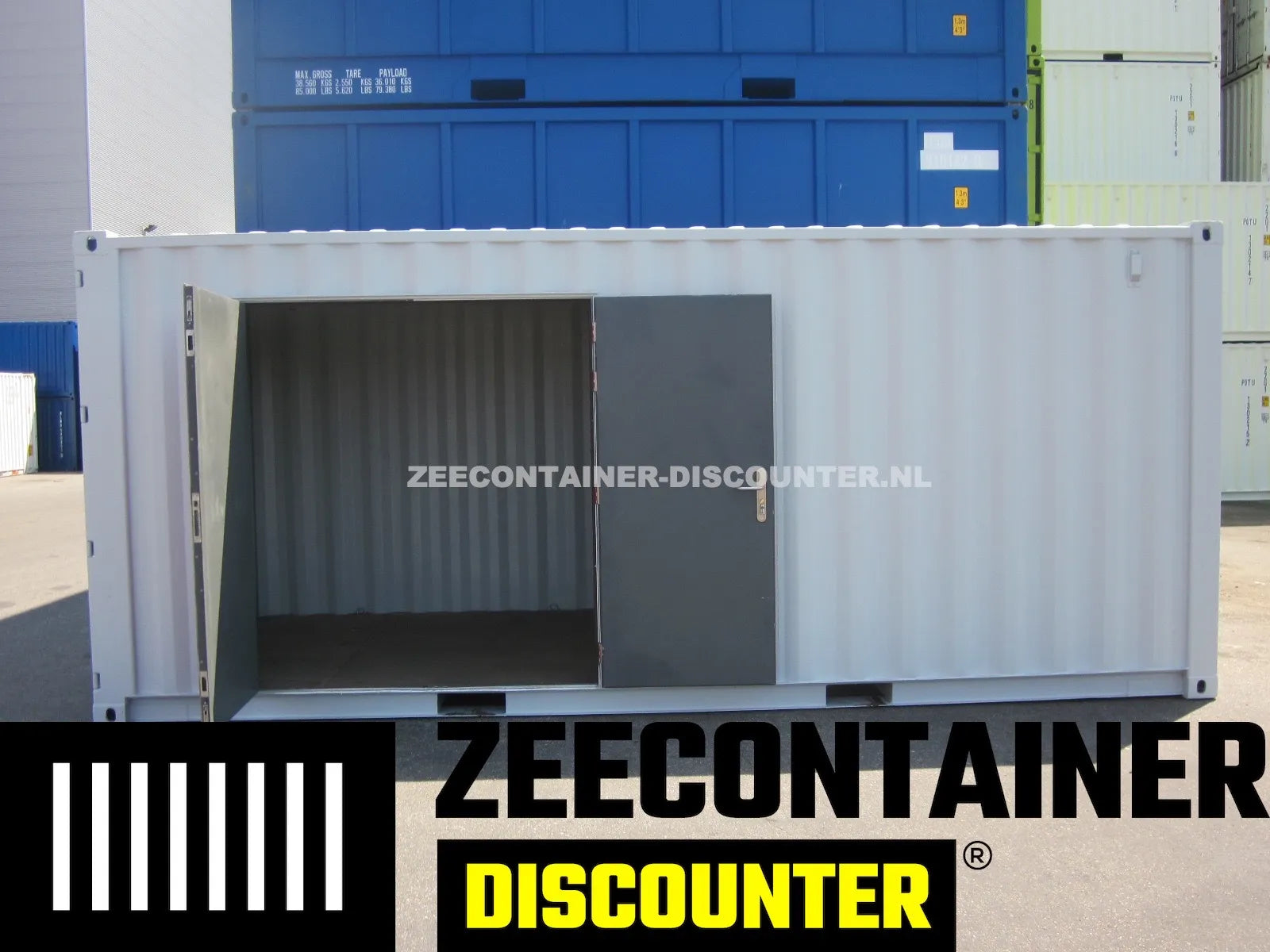 Modificatie: Dubbele Loopdeur in Zeecontainerwand Zeecontainer Discounter