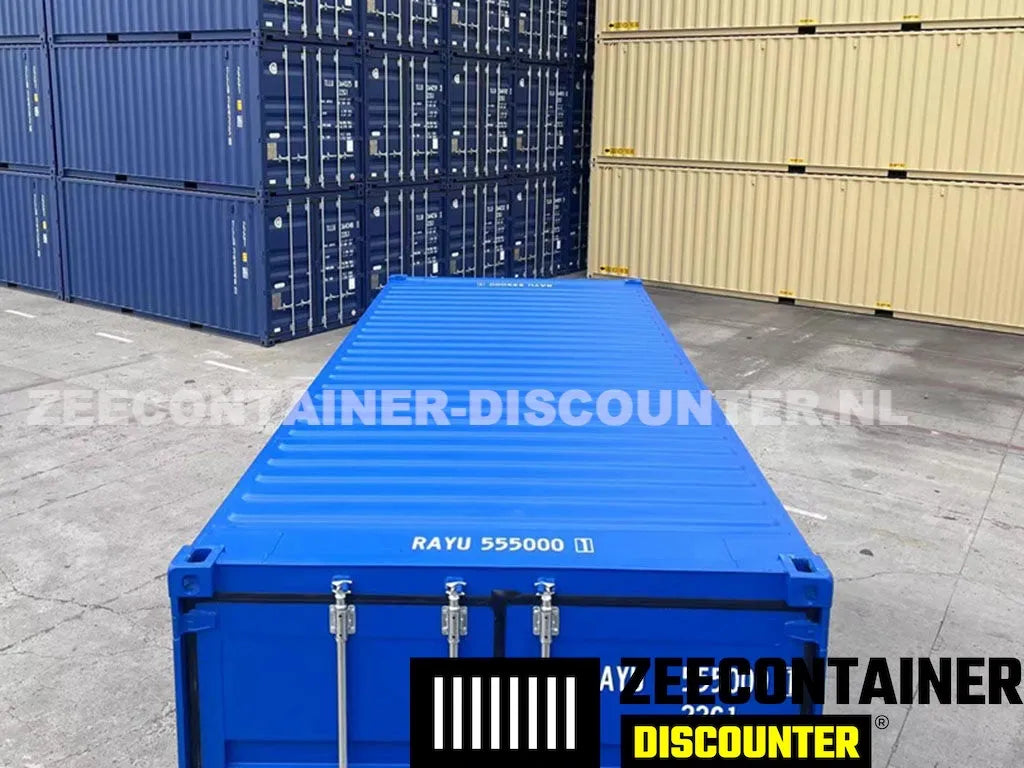 20ft Stalen Vloer Zeecontainer – RAL 7016 Antracietgrijs – Nieuw (CSC) - Zeecontainer Discounter