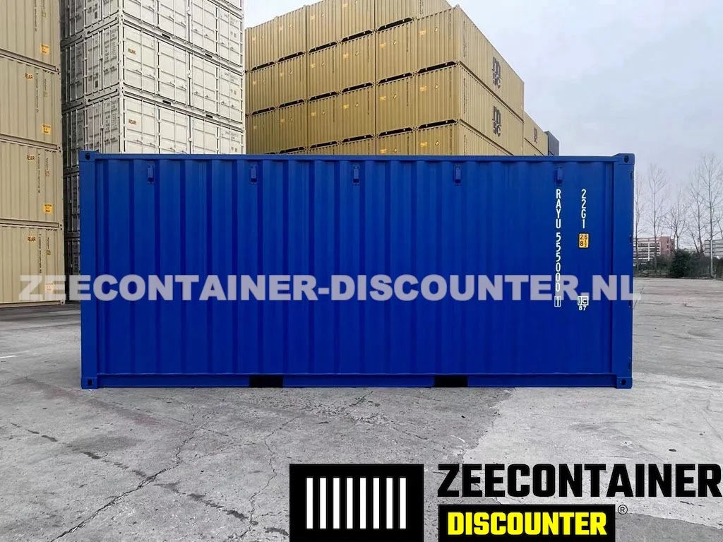 20ft Stalen Vloer Zeecontainer – RAL 7016 Antracietgrijs – Nieuw (CSC) - Zeecontainer Discounter