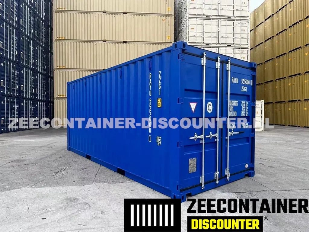 20ft Stalen Vloer Zeecontainer – RAL 7016 Antracietgrijs – Nieuw (CSC) - Zeecontainer Discounter