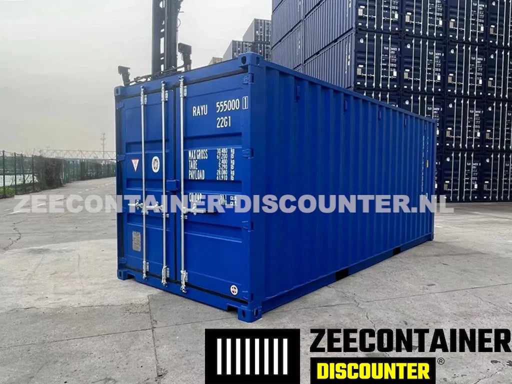 20ft Stalen Vloer Zeecontainer – RAL 7016 Antracietgrijs – Nieuw (CSC) - Zeecontainer Discounter