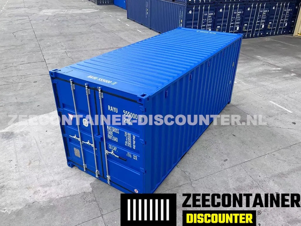20ft Stalen Vloer Zeecontainer – RAL 7016 Antracietgrijs – Nieuw (CSC) - Zeecontainer Discounter