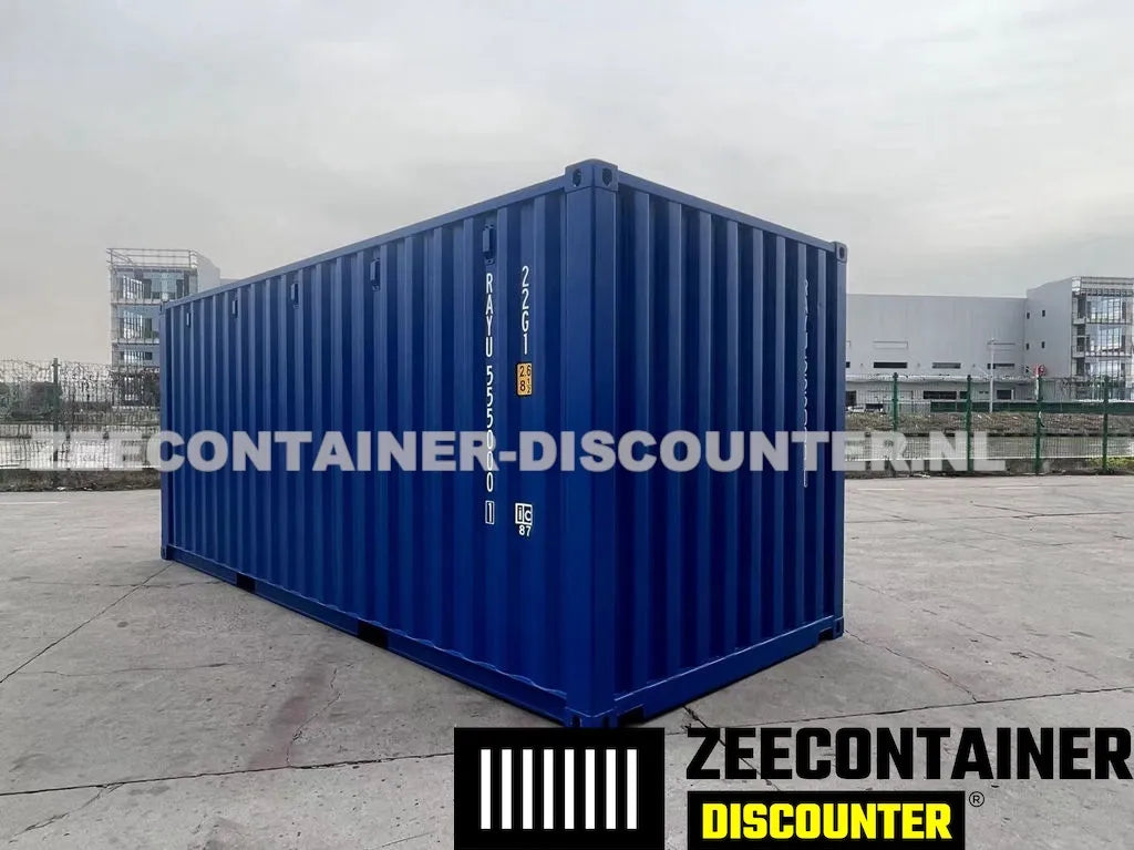 20ft Stalen Vloer Zeecontainer – RAL 7016 Antracietgrijs – Nieuw (CSC) - Zeecontainer Discounter
