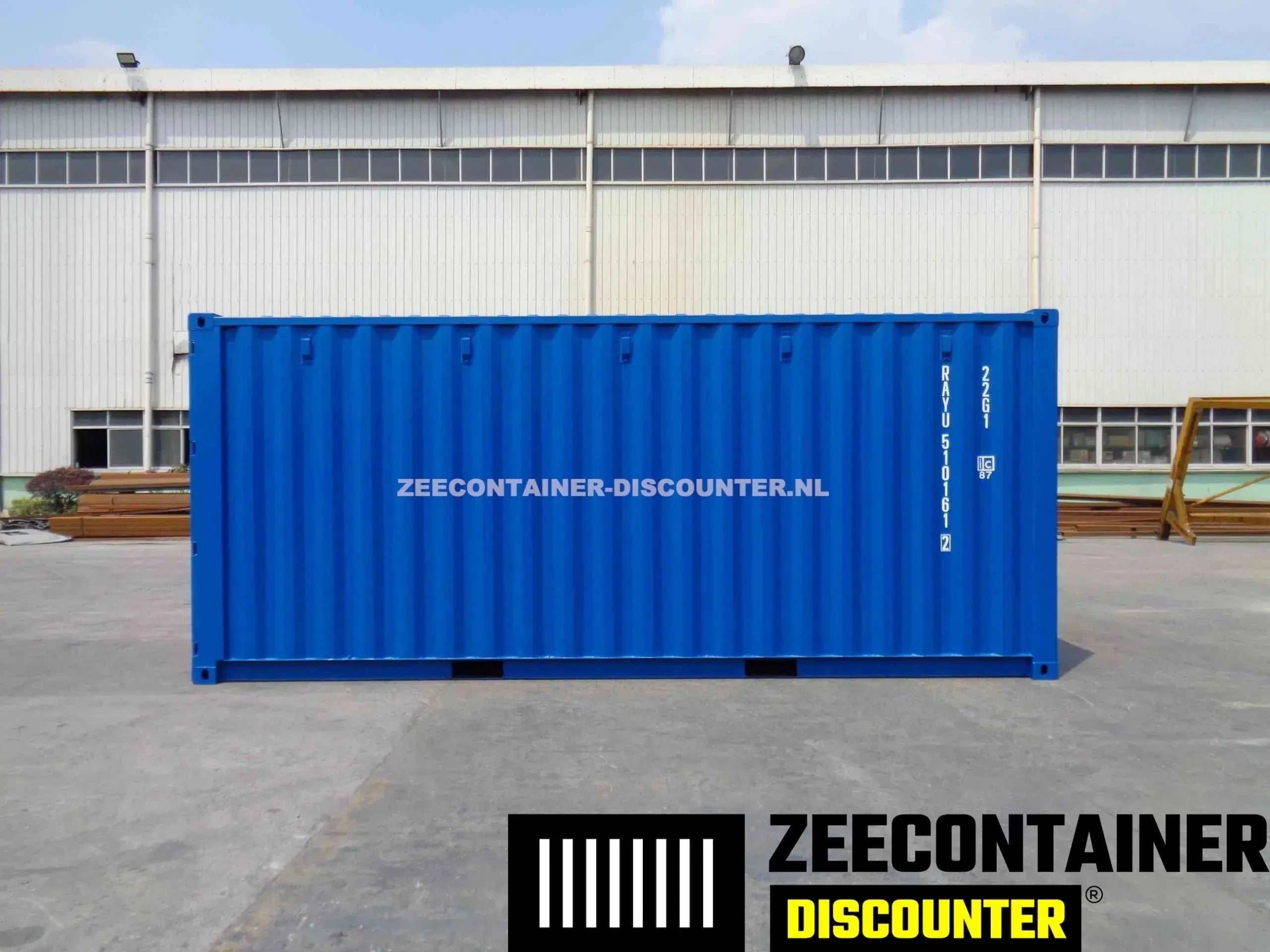 20ft Zeecontainer (Dry Van) – RAL 5010 Blauw – Nieuw Zeecontainer Discounter