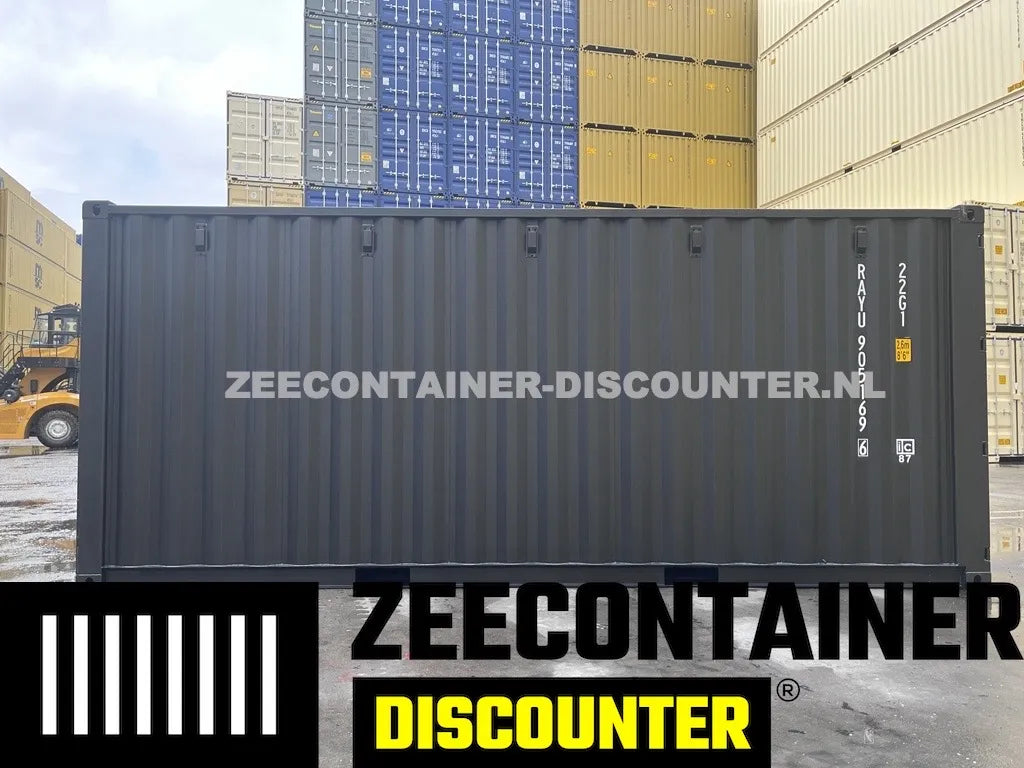 20ft Zeecontainer (Dry Van) – RAL 9005 Gitzwart – Nieuw (CSC) Zeecontainer Discounter