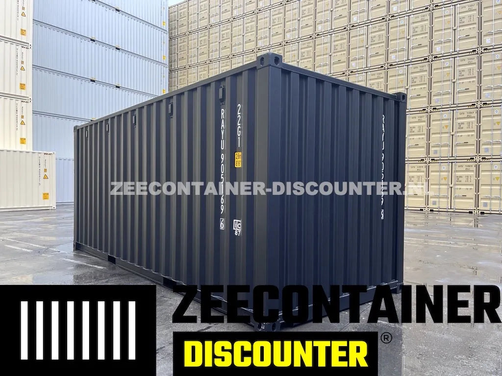 20ft Zeecontainer (Dry Van) – RAL 9005 Gitzwart – Nieuw (CSC) Zeecontainer Discounter