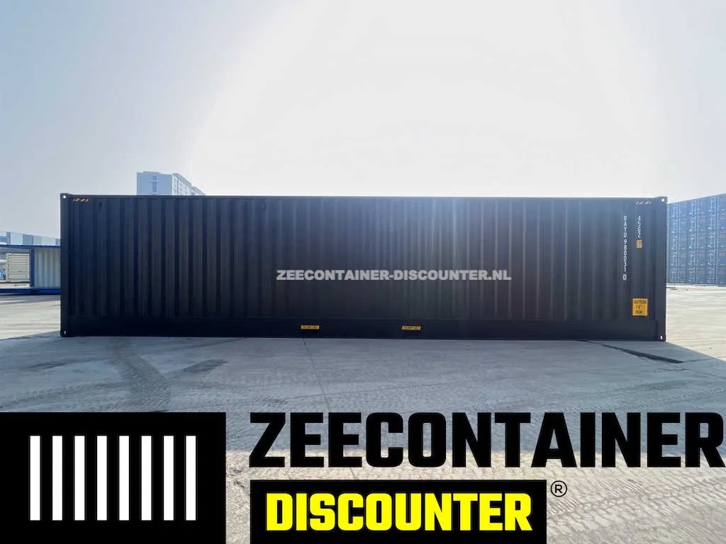 40ft High-Cube Open-Side (HC-FSA) – Zeecontainer RAL 9005 – Nieuw (CSC) Zeecontainer Discounter