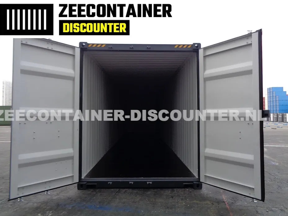 40ft High-Cube Dubbeldeurs – Zeecontainer RAL 7016 – Nieuw (CSC) - Zeecontainer Discounter