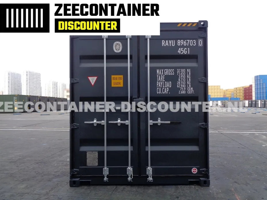 40ft High-Cube Dubbeldeurs – Zeecontainer RAL 7016 – Nieuw (CSC) - Zeecontainer Discounter