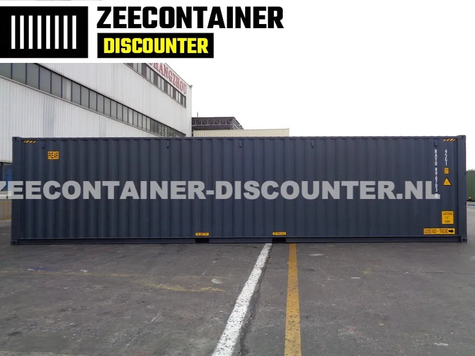 40ft High-Cube Dubbeldeurs – Zeecontainer RAL 7016 – Nieuw (CSC) - Zeecontainer Discounter