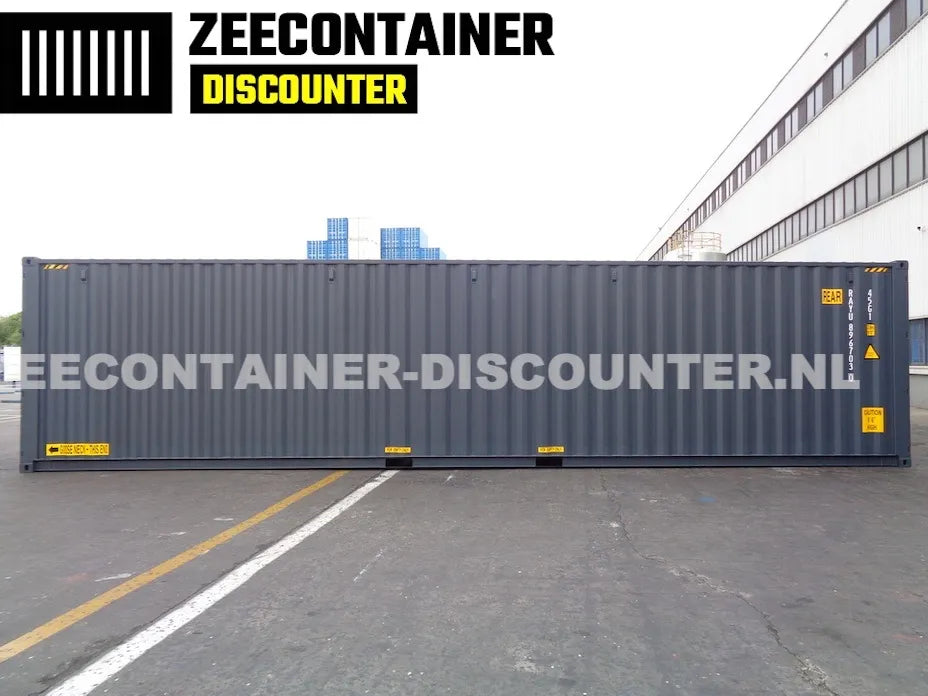 40ft High-Cube Dubbeldeurs – Zeecontainer RAL 7016 – Nieuw (CSC) - Zeecontainer Discounter