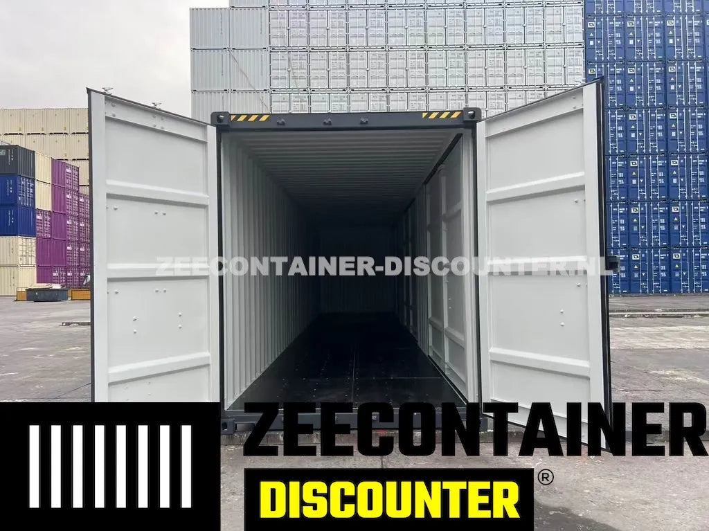 40ft High-Cube met 3 Zijdeuren – Zeecontainer RAL 7016 – Nieuw (CSC) - Zeecontainer Discounter