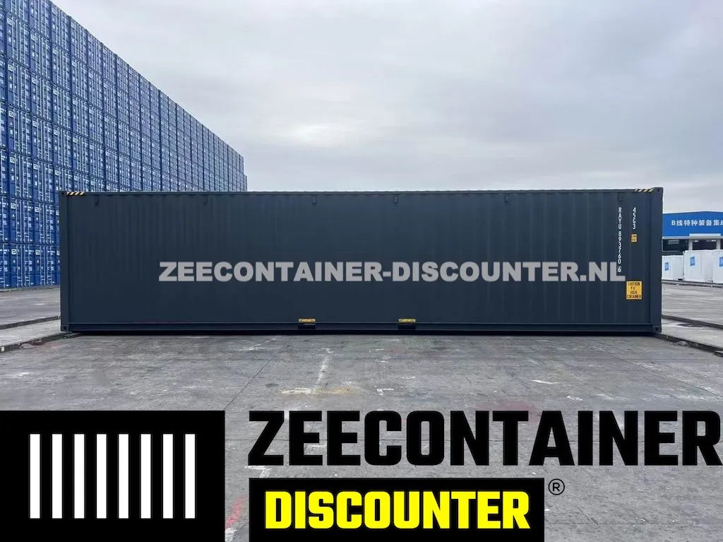40ft High-Cube met 3 Zijdeuren – Zeecontainer RAL 7016 – Nieuw (CSC) - Zeecontainer Discounter