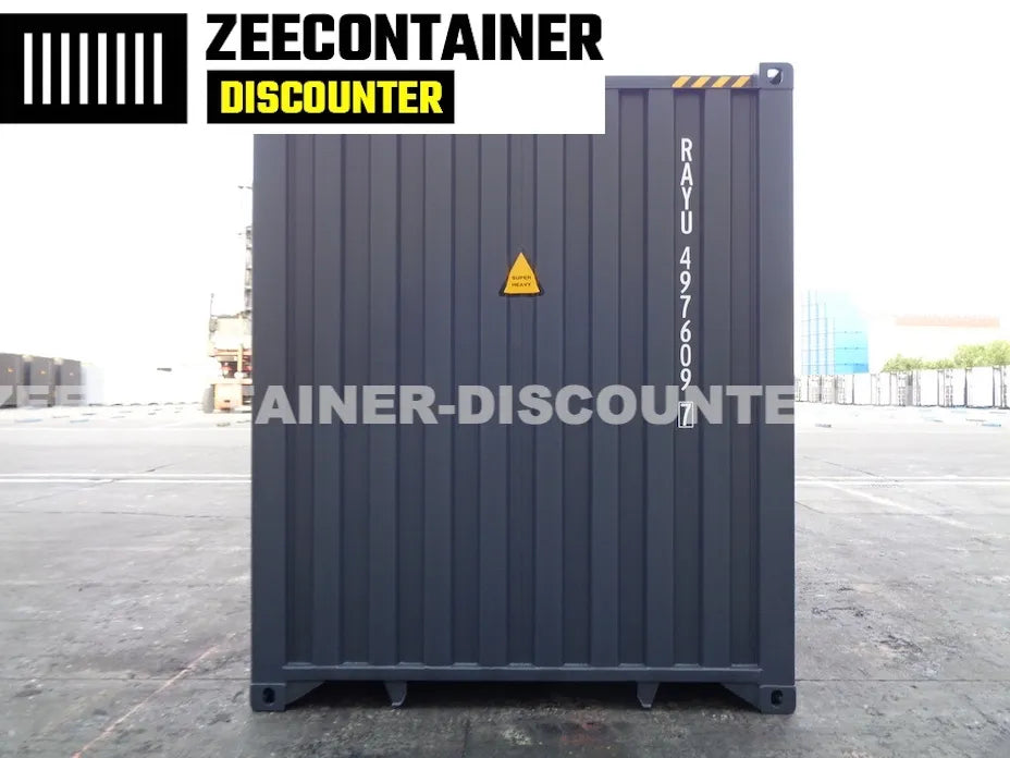 40ft High-Cube Zeecontainer – RAL 7016 Antracietgrijs – Nieuw (CSC) - Zeecontainer Discounter