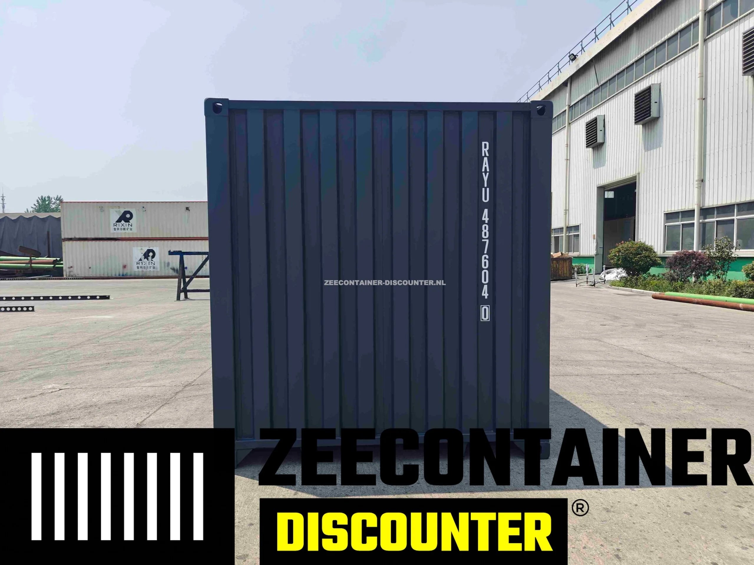 40ft Zeecontainer (Dry Van) – RAL 7016 Antracietgrijs – Nieuw (CSC) - Zeecontainer Discounter