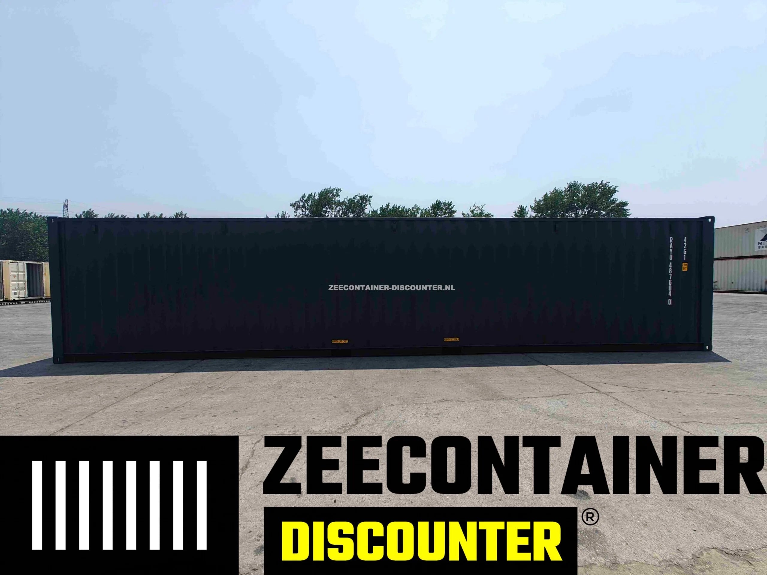 40ft Zeecontainer (Dry Van) – RAL 7016 Antracietgrijs – Nieuw (CSC) - Zeecontainer Discounter