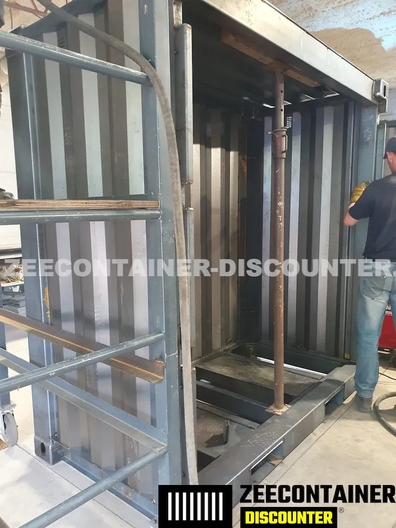 4ft opslagcontainer 1530kg Draagvermogen – RAL 7016 Antracietgrijs – Nieuw - Zeecontainer Discounter