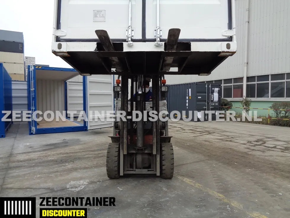 4ft opslagcontainer 2330kg Draagvermogen – RAL 9010 Zuiver wit – Nieuw - Zeecontainer Discounter