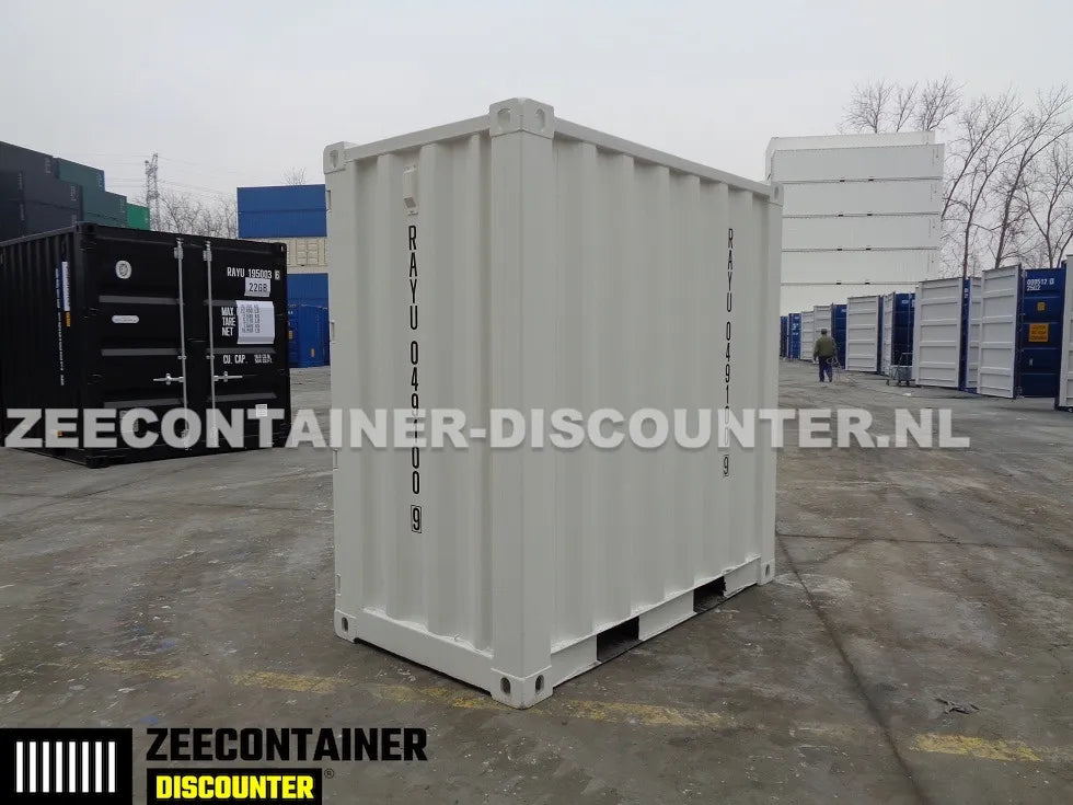 4ft opslagcontainer 2330kg Draagvermogen – RAL 9010 Zuiver wit – Nieuw - Zeecontainer Discounter