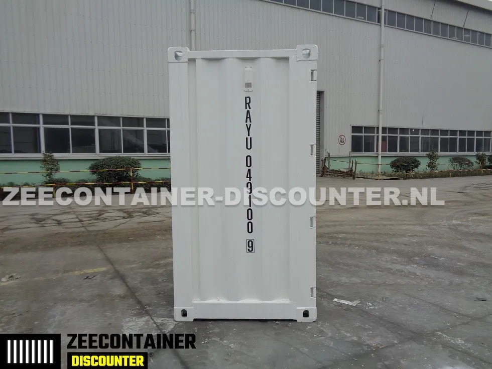 4ft opslagcontainer 2330kg Draagvermogen – RAL 9010 Zuiver wit – Nieuw - Zeecontainer Discounter