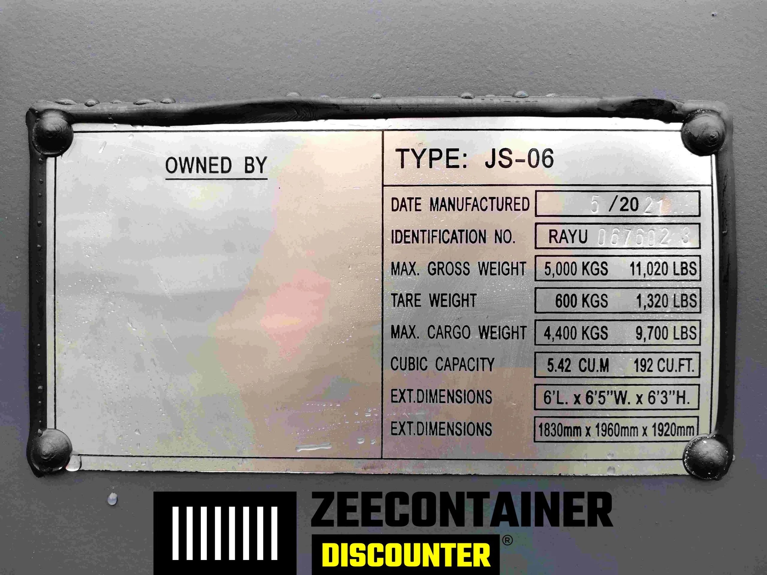 6ft Opslagcontainer in Cortenstaal – RAL 6007 Groen – Nieuw - Zeecontainer Discounter