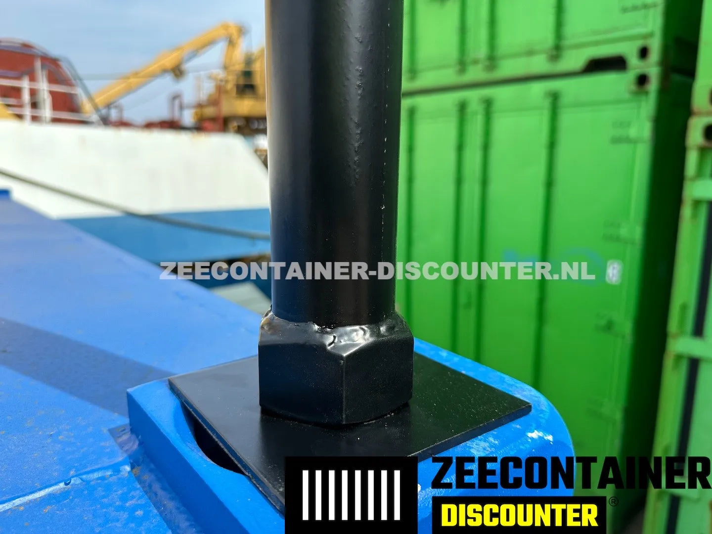 ISO Container Paal met Snelkoppeling – 60 cm Zeecontainer Discounter