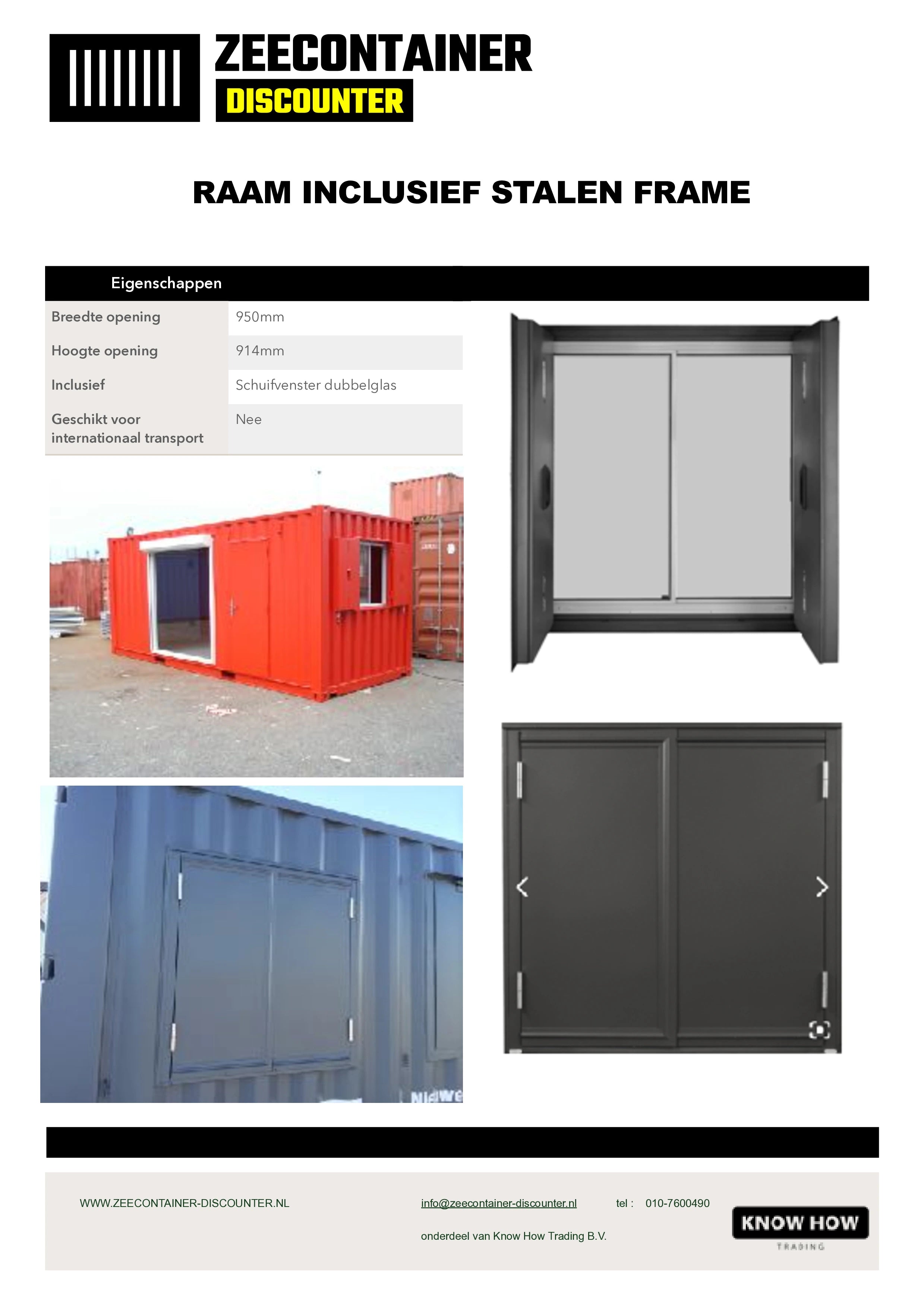 Modificatie: Raam in containerwand Plaatsen Zeecontainer Discounter