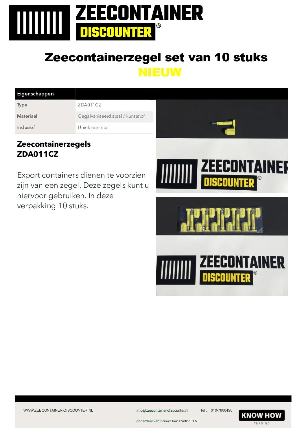 ISO 17712 High Security Seal – Containerverzegeling Zeecontainer Discounter