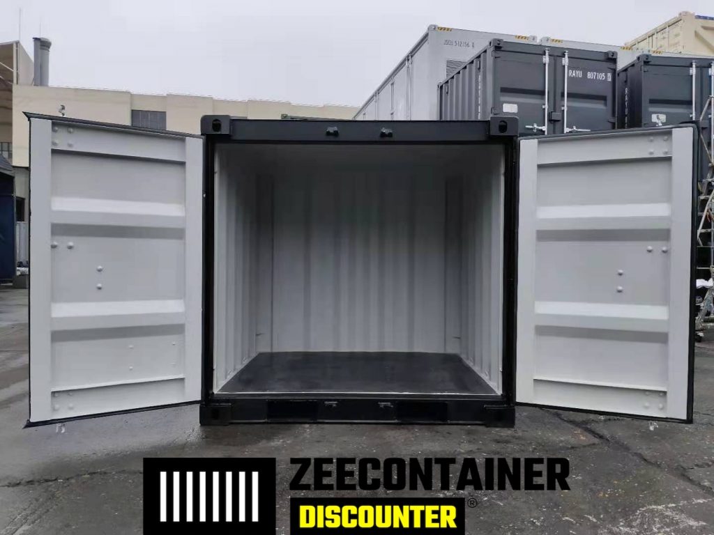 6ft Opslagcontainer Corten Staal Nieuw Zwart Zeecontainer Discounter Nl