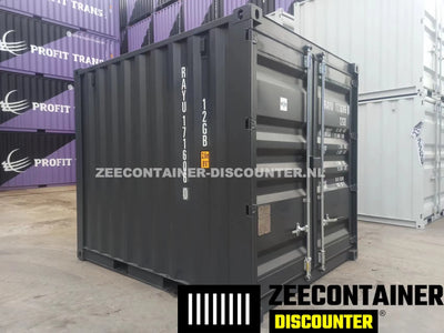 10ft Zeecontainer (Dry Van) – RAL 7016 Antracietgrijs – Nieuw (CSC) Zeecontainer Discounter
